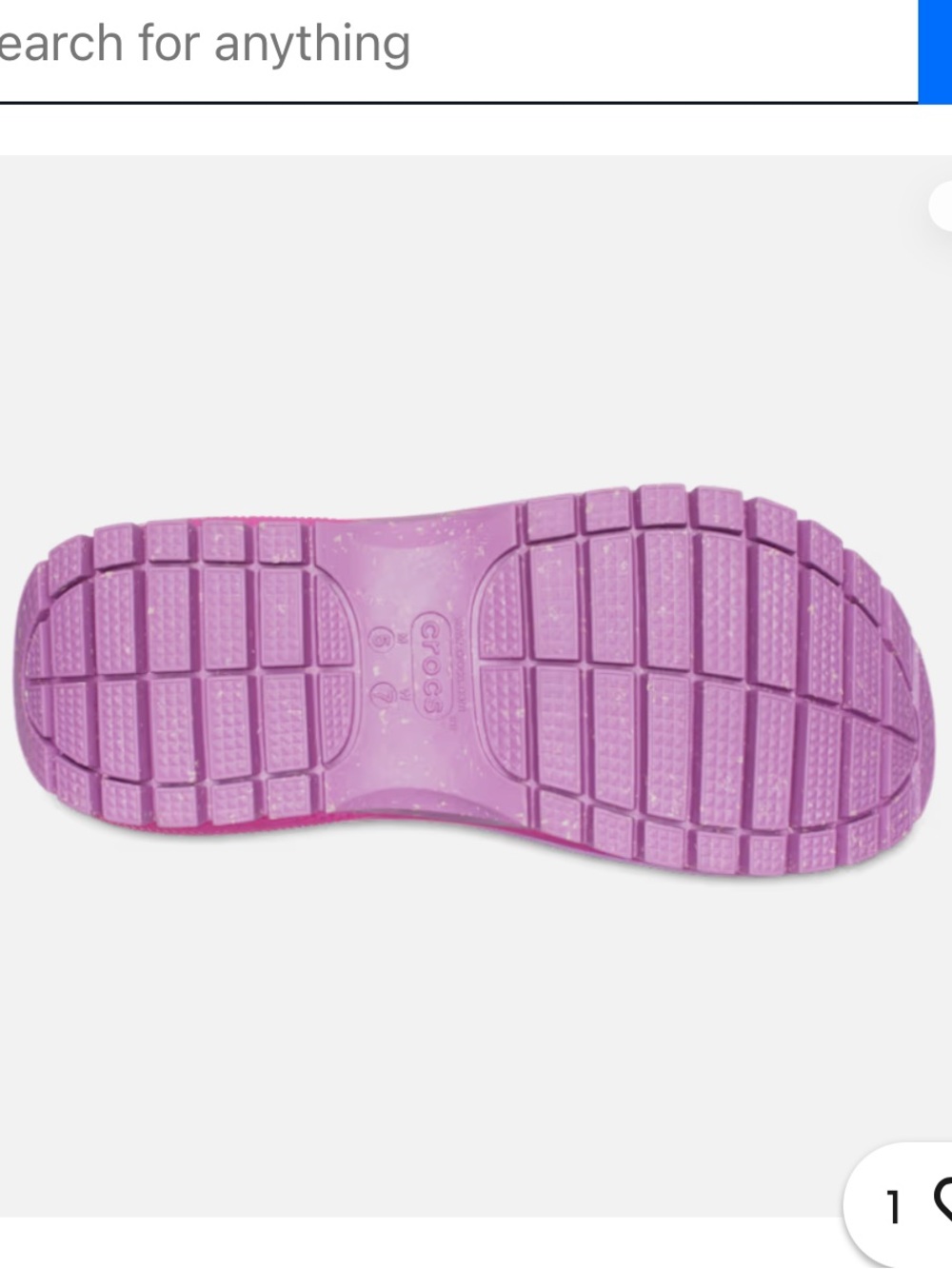 CROCS MEGA CRUSH Chunky Platform Sandal in Purple & Hot Pink. Women’s 8/Men’s 6 - Picture 4 of 16